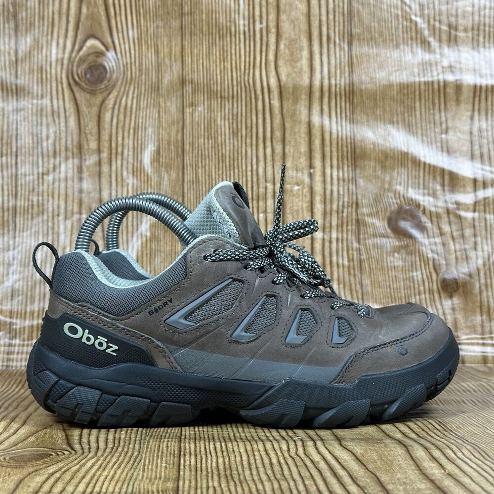 Oboz Women’s 7.5 Sawtooth X Brown B-Dry Waterproof Leather Low Hiking Trail Shoe